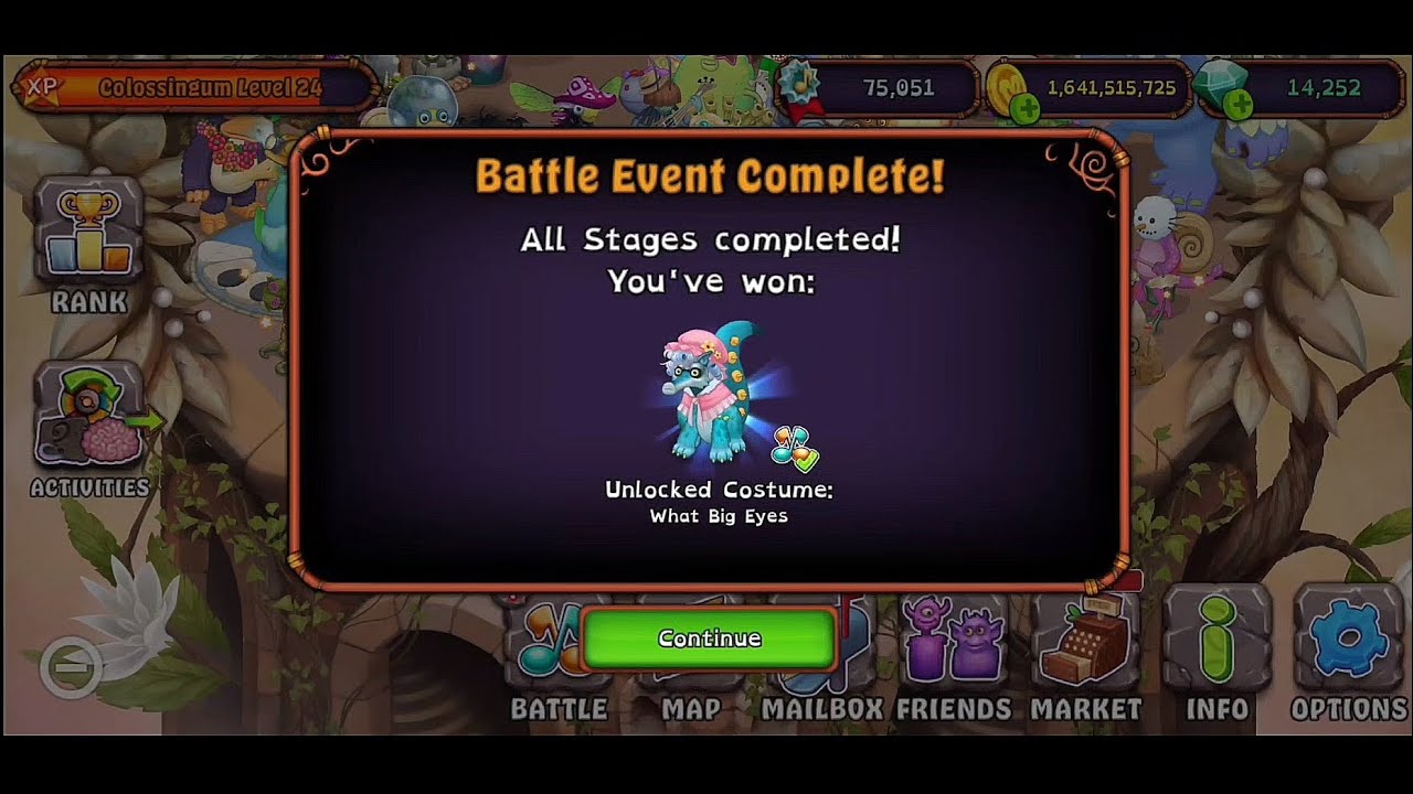 Как выиграть боевое событие в Unstable Fable — квест «Колоссинг» (My Singing Monsters)