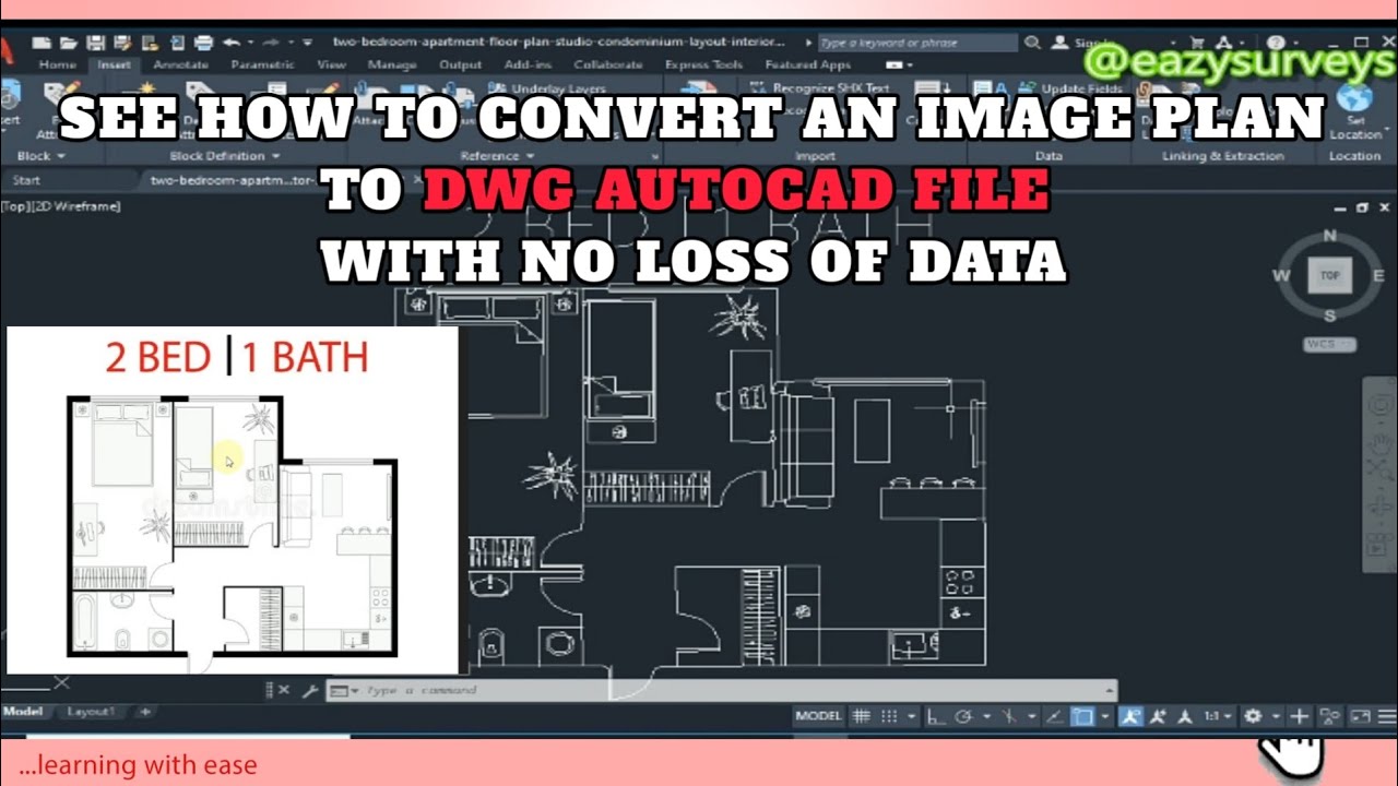 How to convert Raster image to AutoCAD DWG file as a Beginner || AutoCAD for Beginners #image2cad