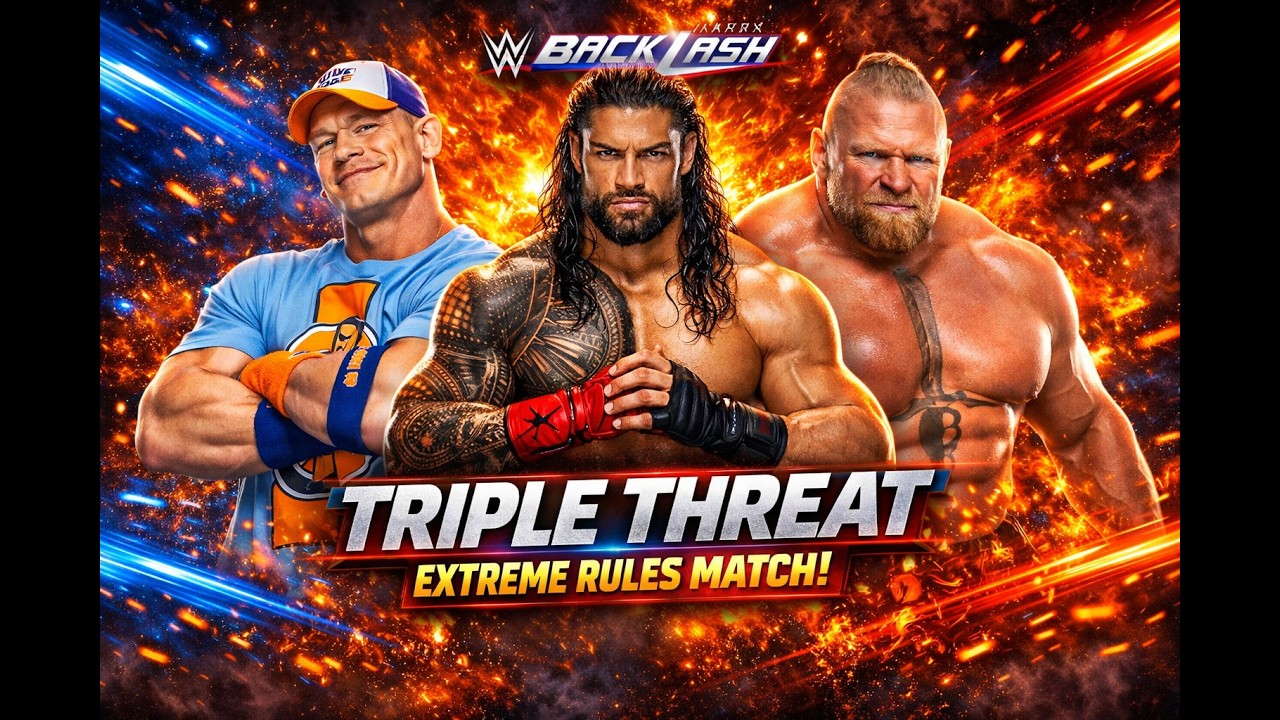 ROMAN REIGNS VS JOHN CENA VS BROCK LESNAR | ULTIMATE EXTREME RULES MATCH | WWE2K25 GAMEPLAY