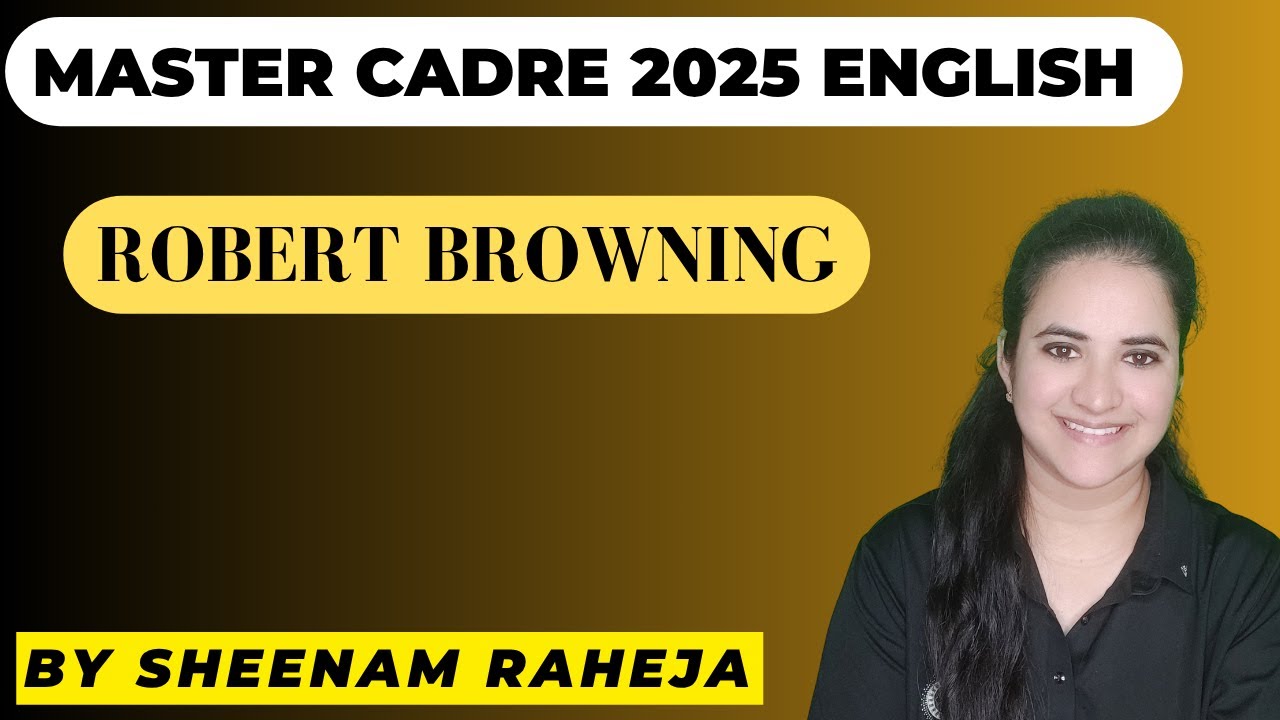 Robert Browning QUIZ -  MASTER CADRE MCQS REVISION #uppgt #uppgtenglish  #mastercadre