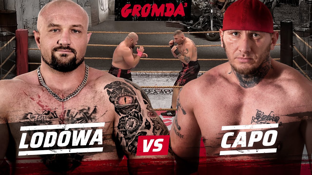 GROMDA 3: LOD&Oacute;WA vs CAPO. Brutalny nokaut w walce na gołe pięści. CAŁA WALKA