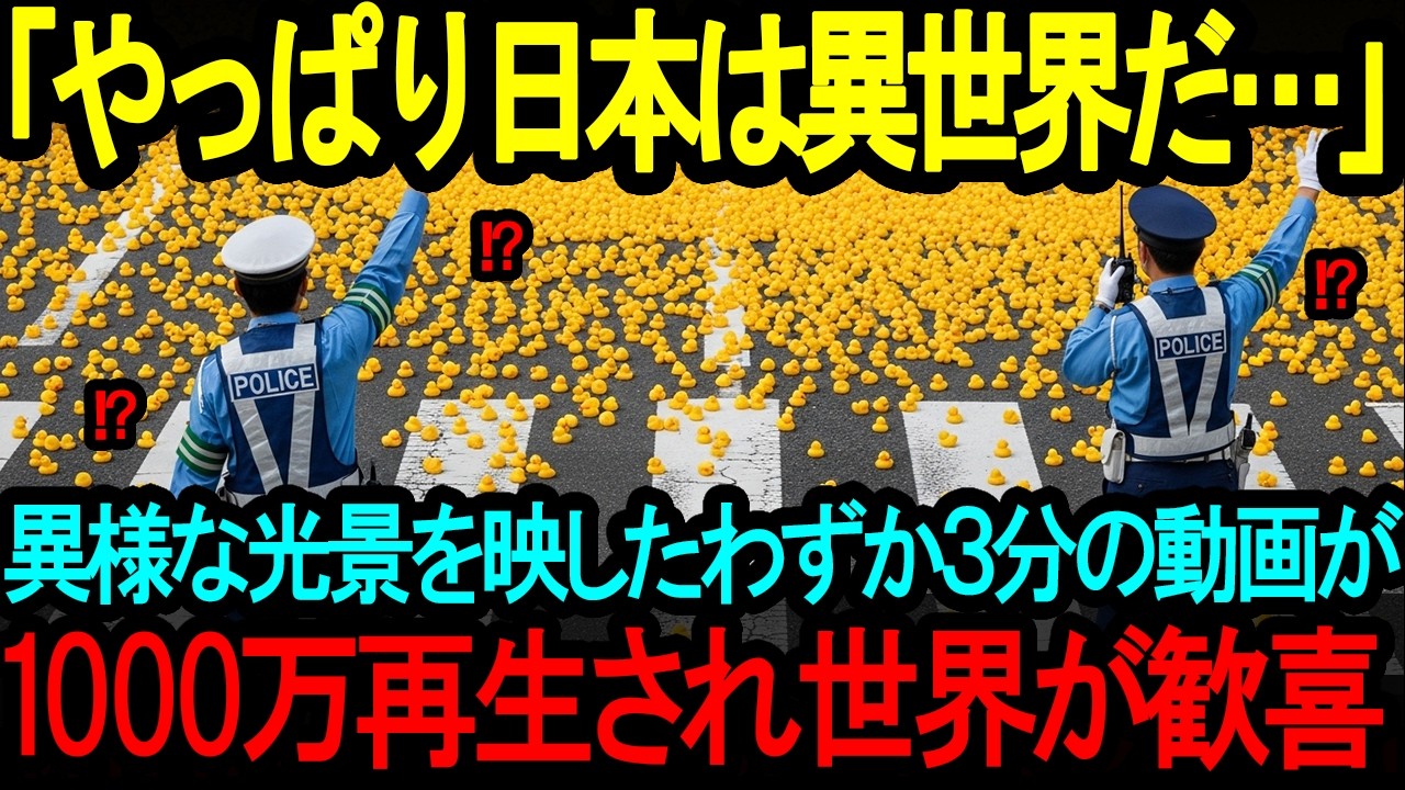 【海外の反応】「やっぱり日本は異世界だ！」日本の異様な光景を映し出した「たった３分の動画」が１０００万再生され世界が大歓喜！