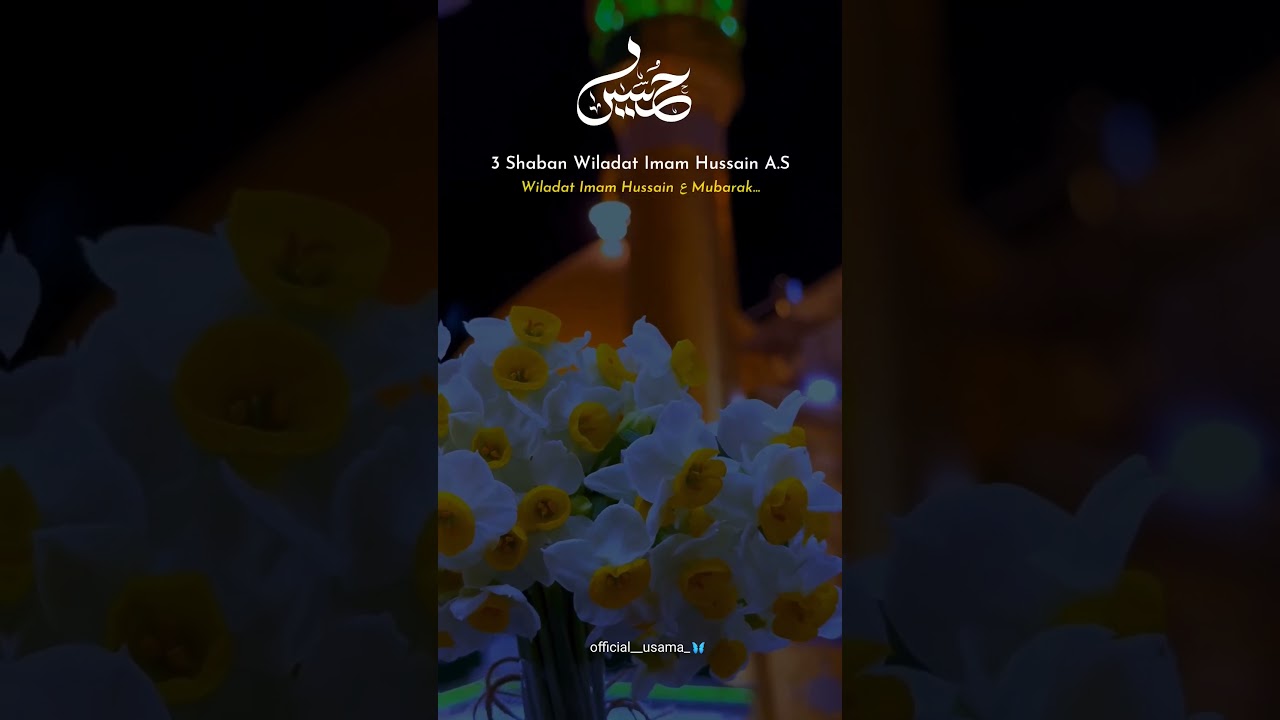 3 Shaban Mubarak Status 2026 | Youm E Wiladat Imam Hussain Status | Imam Hussain As Status #shorts