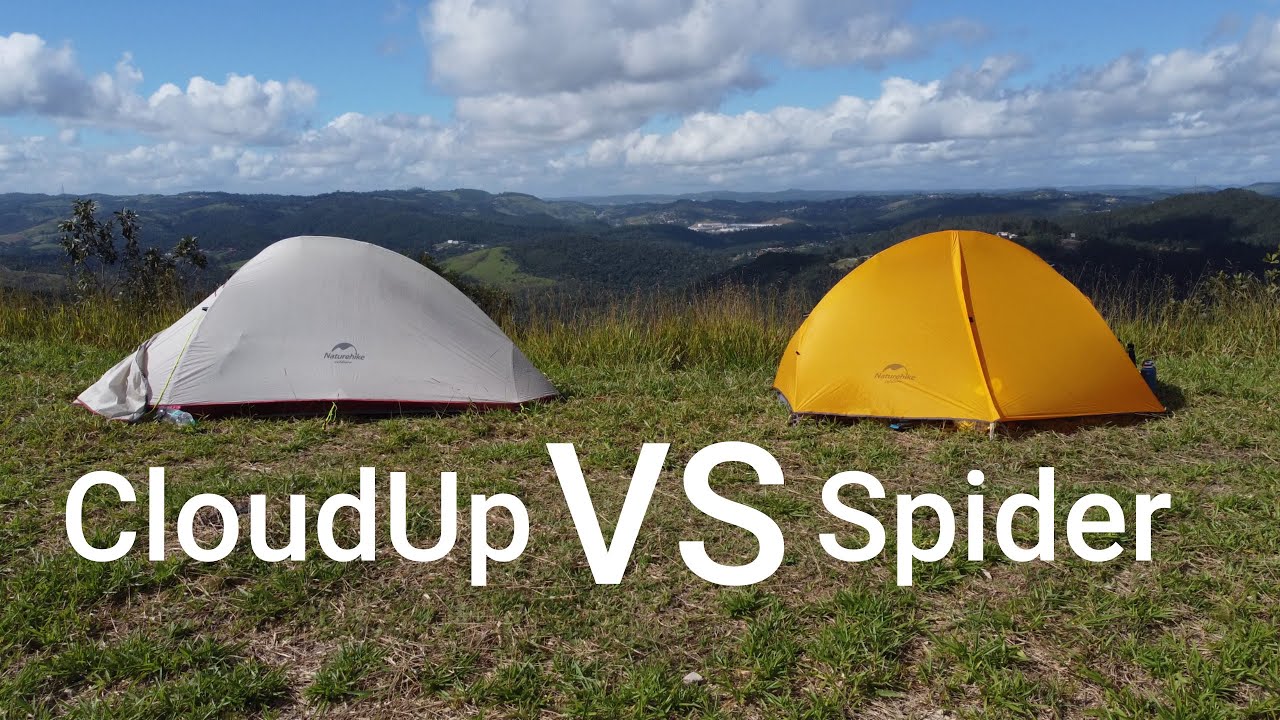 NatureHike CloudUp 1 vs Spider 1 (comparativo de barracas de trekking) cycling