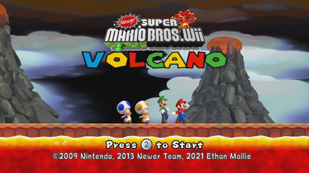 Newer Super Mario Bros.Wii Volcano