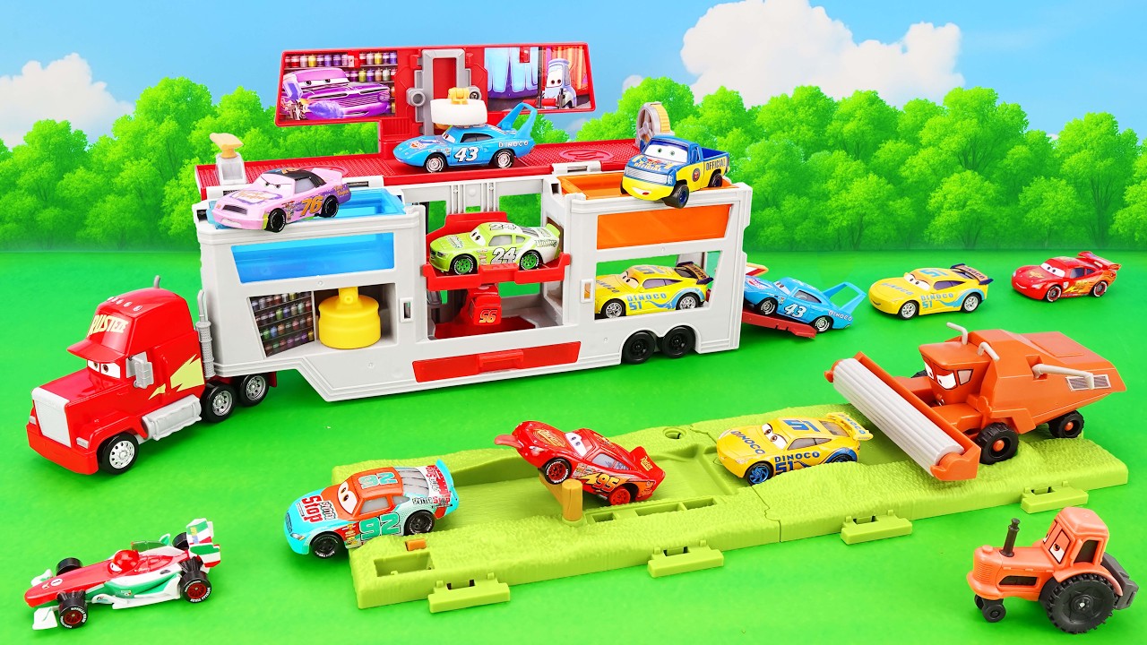 Disney Pixar Cars Unboxing Review | Lightning McQueen | Mattel Disney Pixar Cars Glow Racers Playset