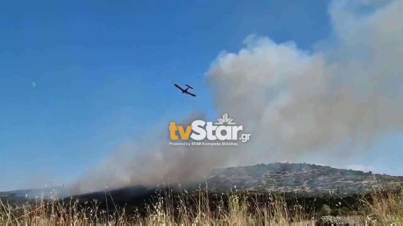 Λαμία: Η φωτιά απειλεί τα σπίτια