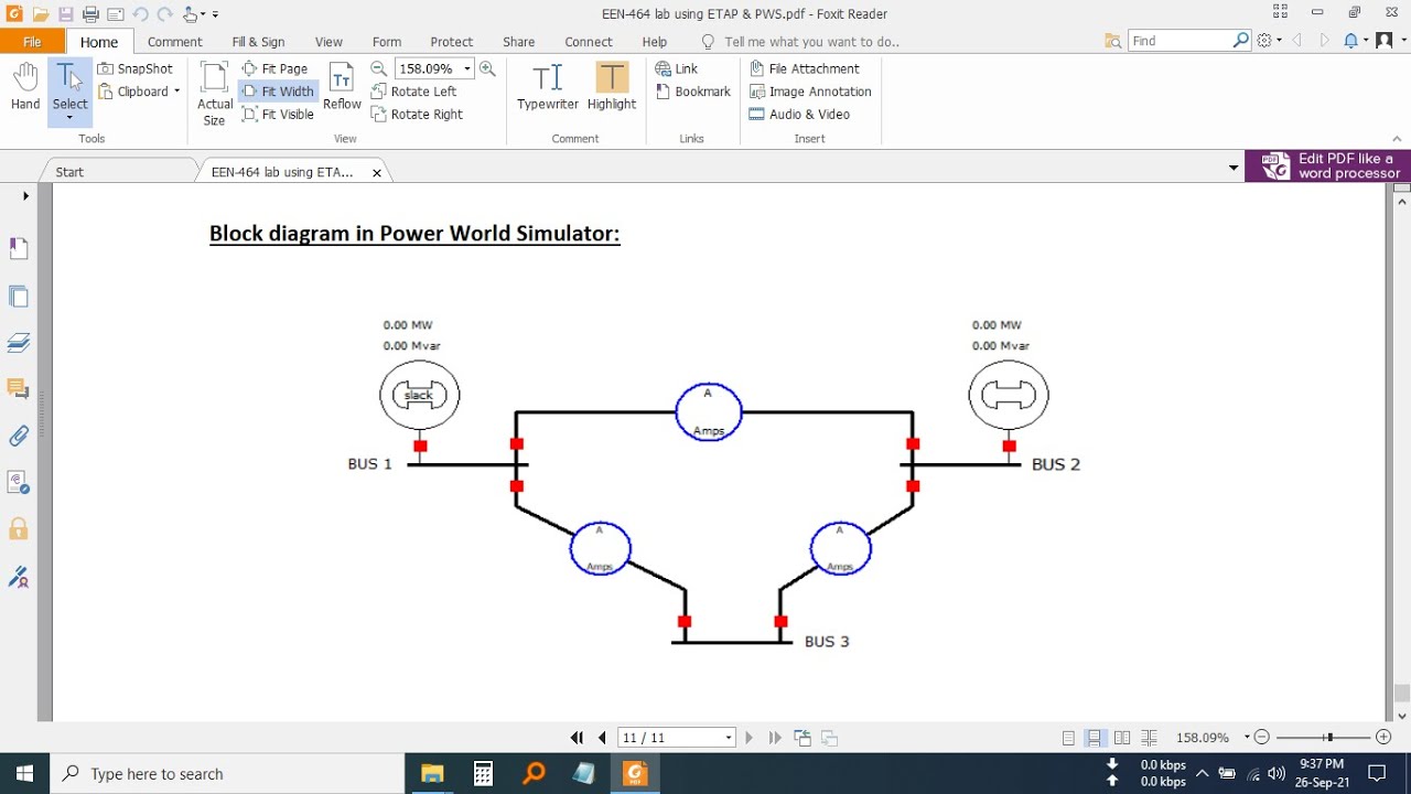 Investigate the three-phase fault analysis using ‘Power World Simulator’ Software for IUBAT.