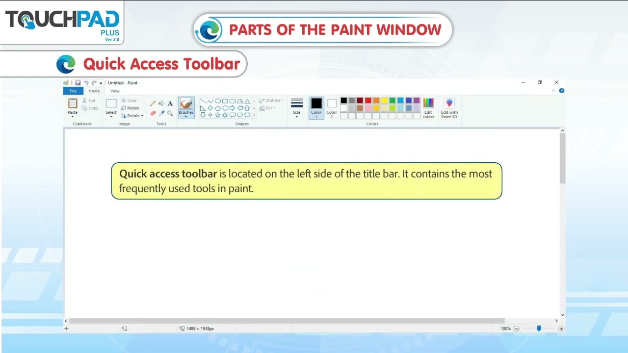 Parts of the Paint window