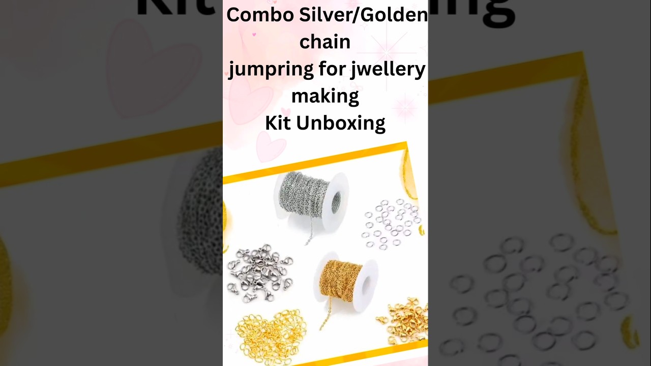 ✨Combo Silver/Golden Chain & Jump ring for Jewellery making kit📦 