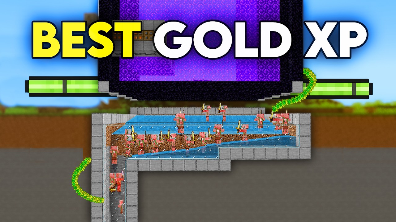 BEST GOLD XP FARM Minecraft Bedrock 26.4+! (Super Fast)