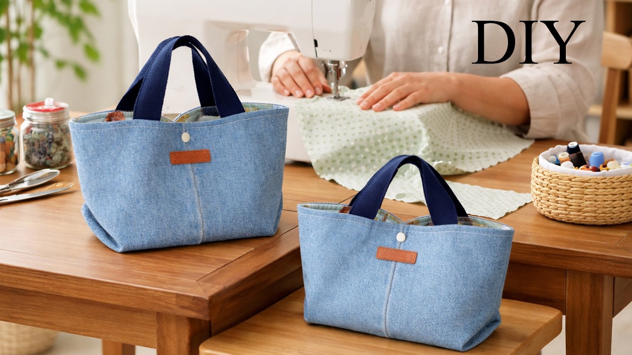 How to make recycled denim bag | sewing | easy | tutorial