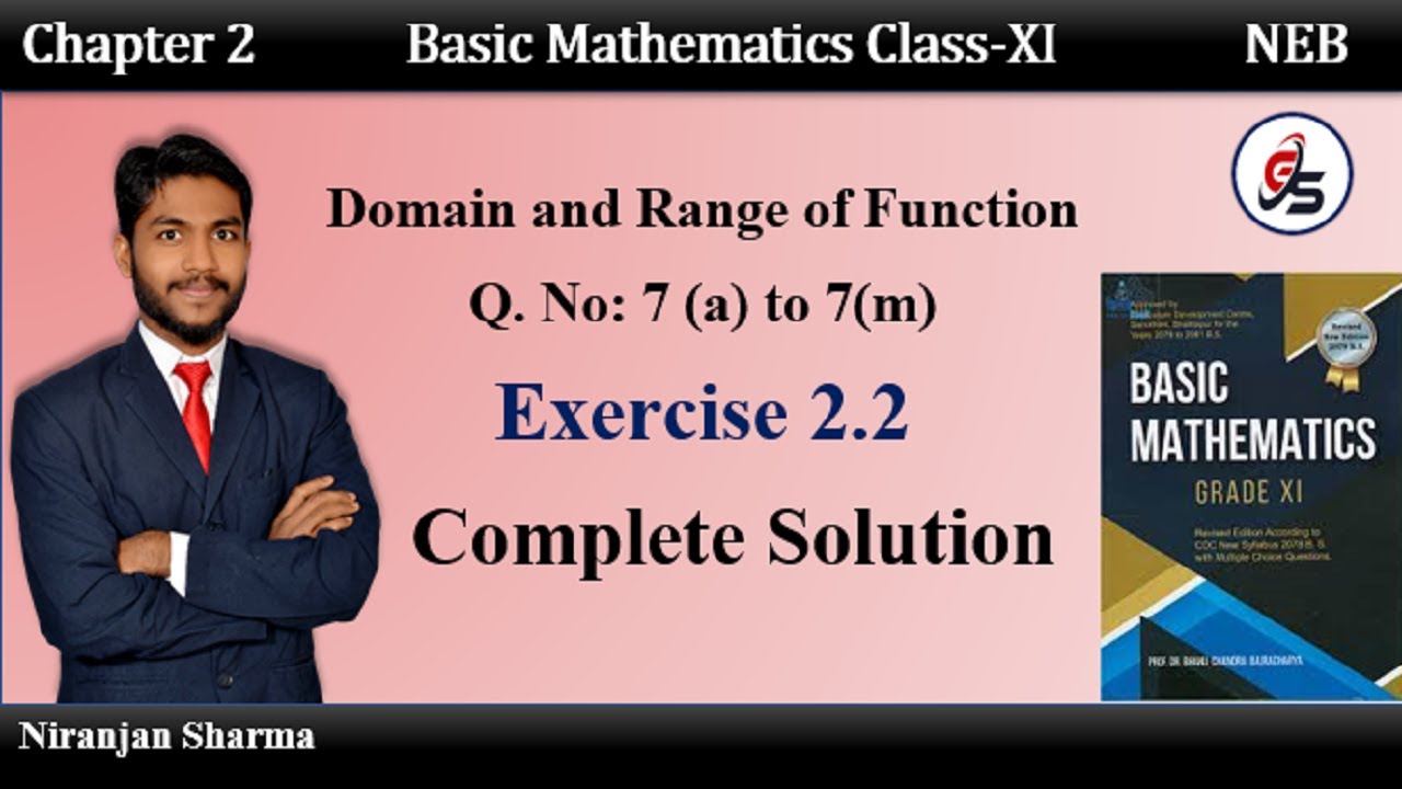 Exercise 2.2 Solution of Function Q.No - 7. | Class 11 | NEB | #function | @niranjansharma1065  ​|