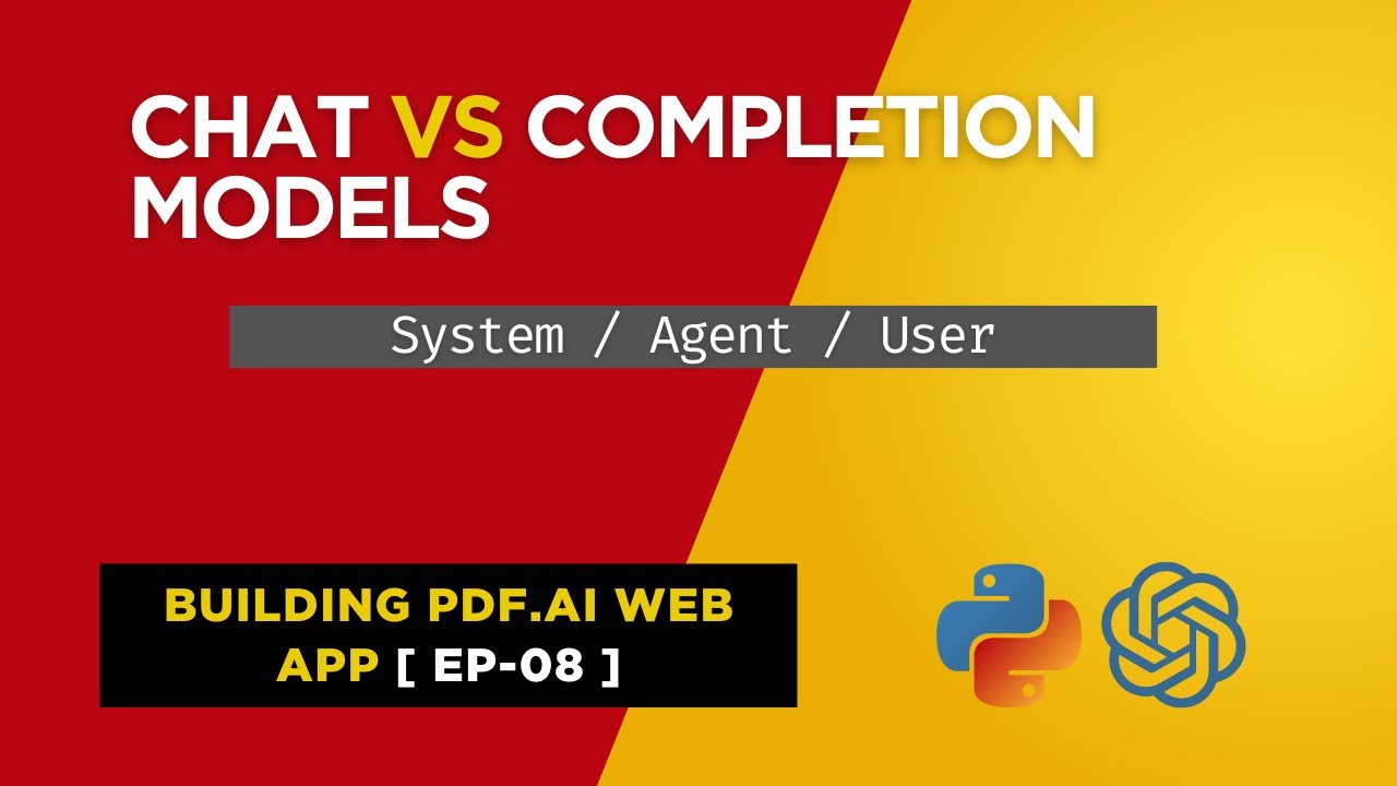 LLM Basics Explained: Completion vs. Chat Models (LangChain Ready!) | Ep - 08 Pdf.ai Clone Web App|