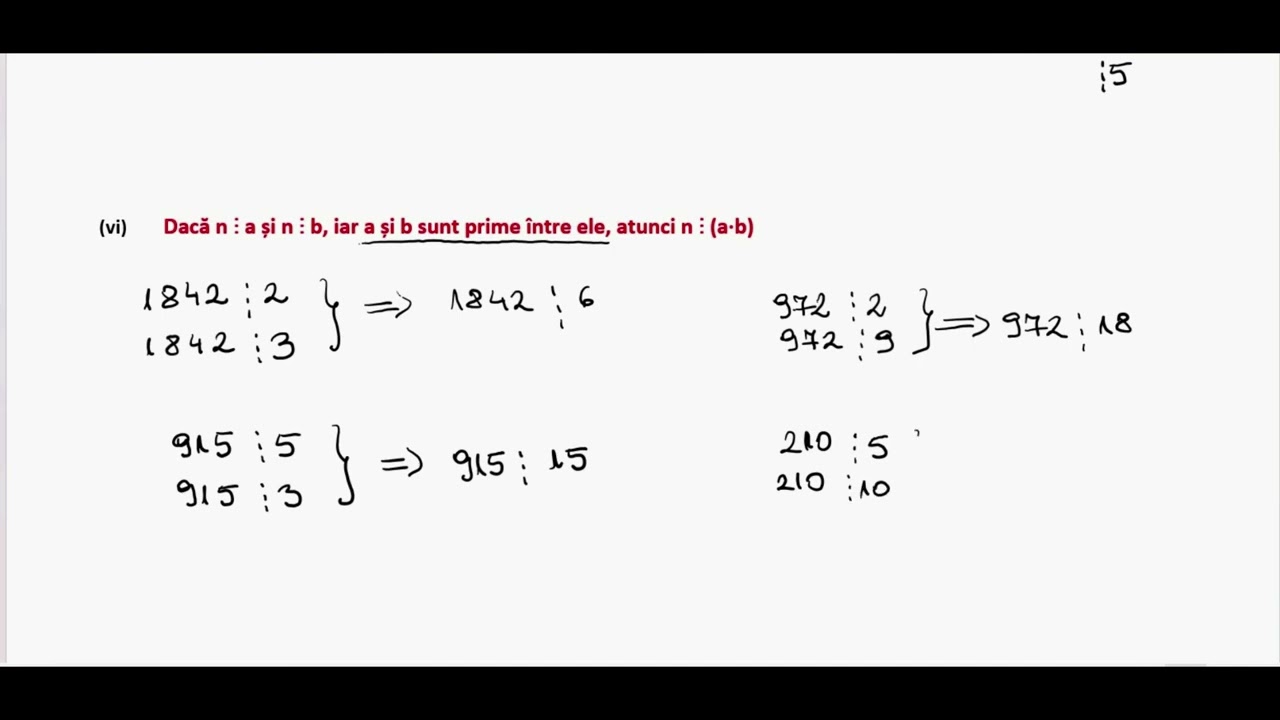 Divizibilitate. Proprietatile relatiei de divizibilitate