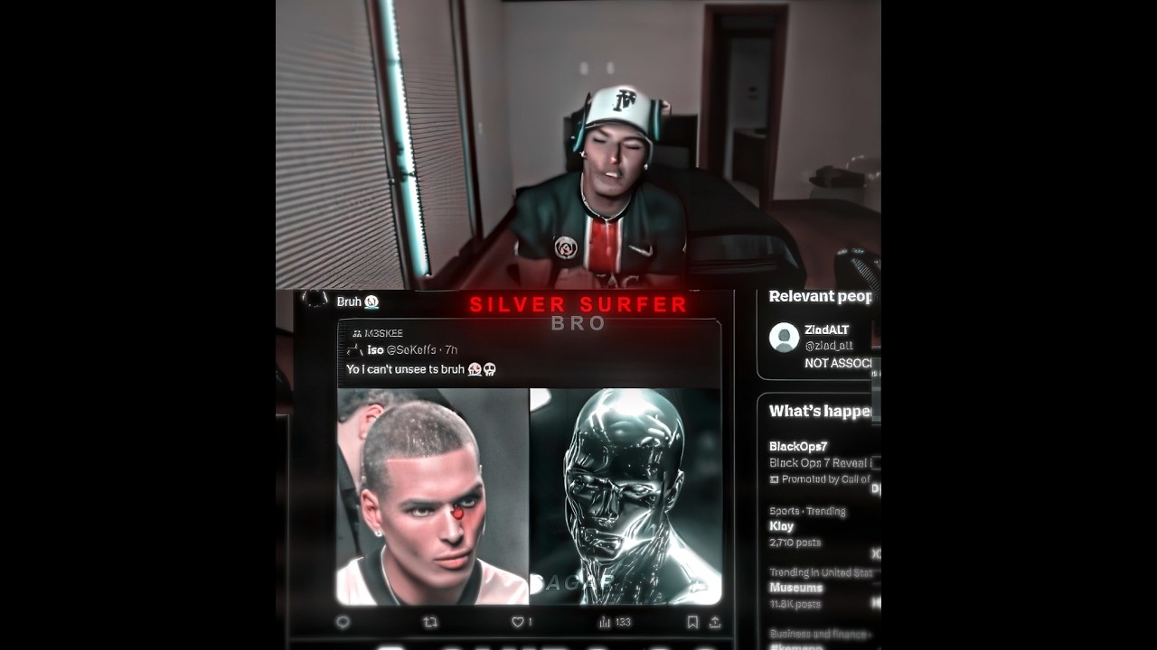 Silver surfer mogged marlon ⚡- marlon stream |#shorts #looksmaxxing #mogging