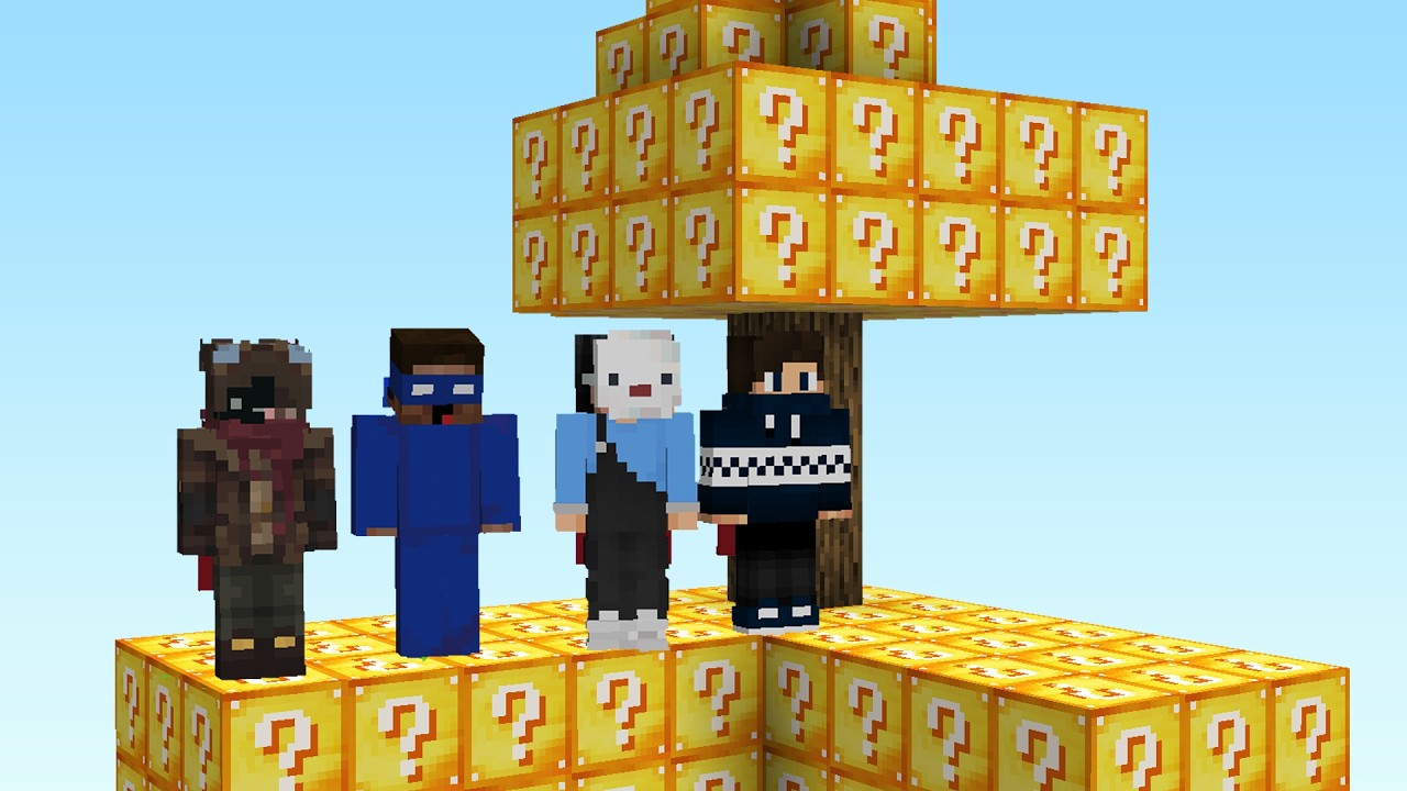 Minecraft'ta Şans Blocklu SKYBLOCK YARIŞMASI