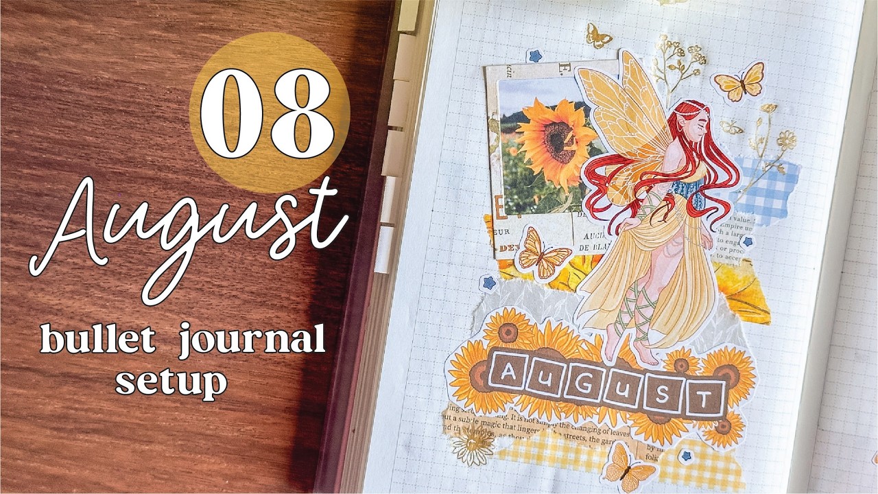 Sunflower Fairies Bullet Journal Theme | AUGUST 2026 PLAN WITH ME