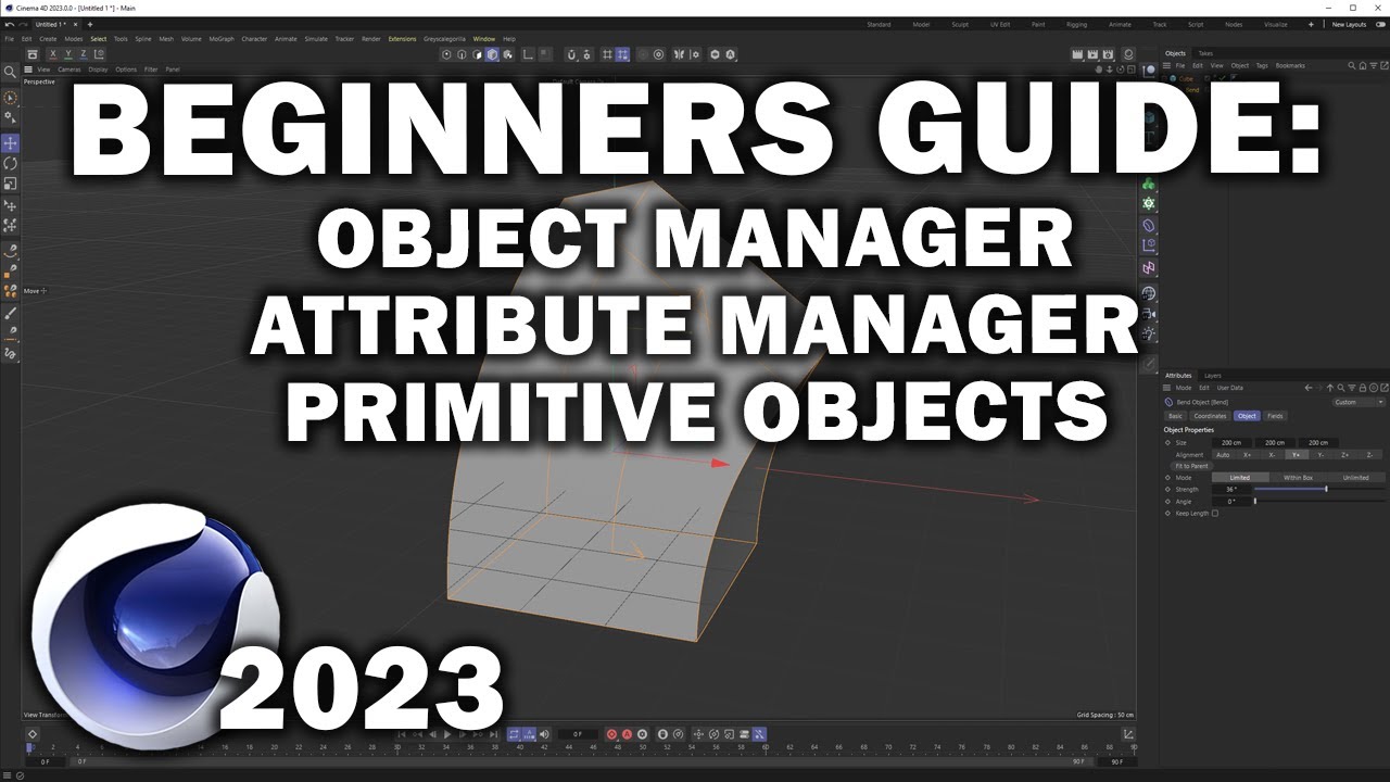 Cinema 4d 2023: Beginners Guide Pt3 (Object Manager, Attribute Manager, & Object Creation)
