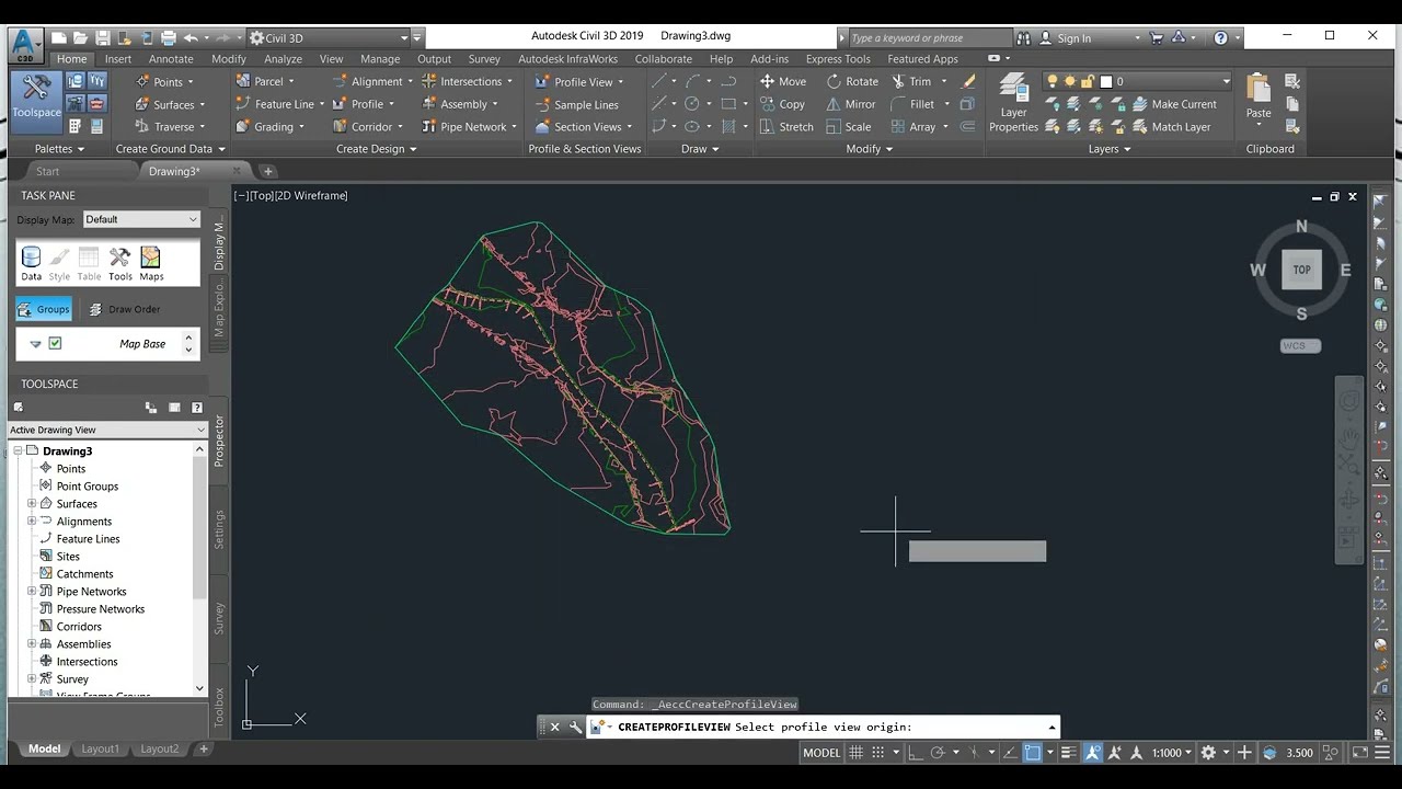 Import geometry from AutoCAD civil3D to HEC-RAS | Digitilize river in AutoCAD Civil3D