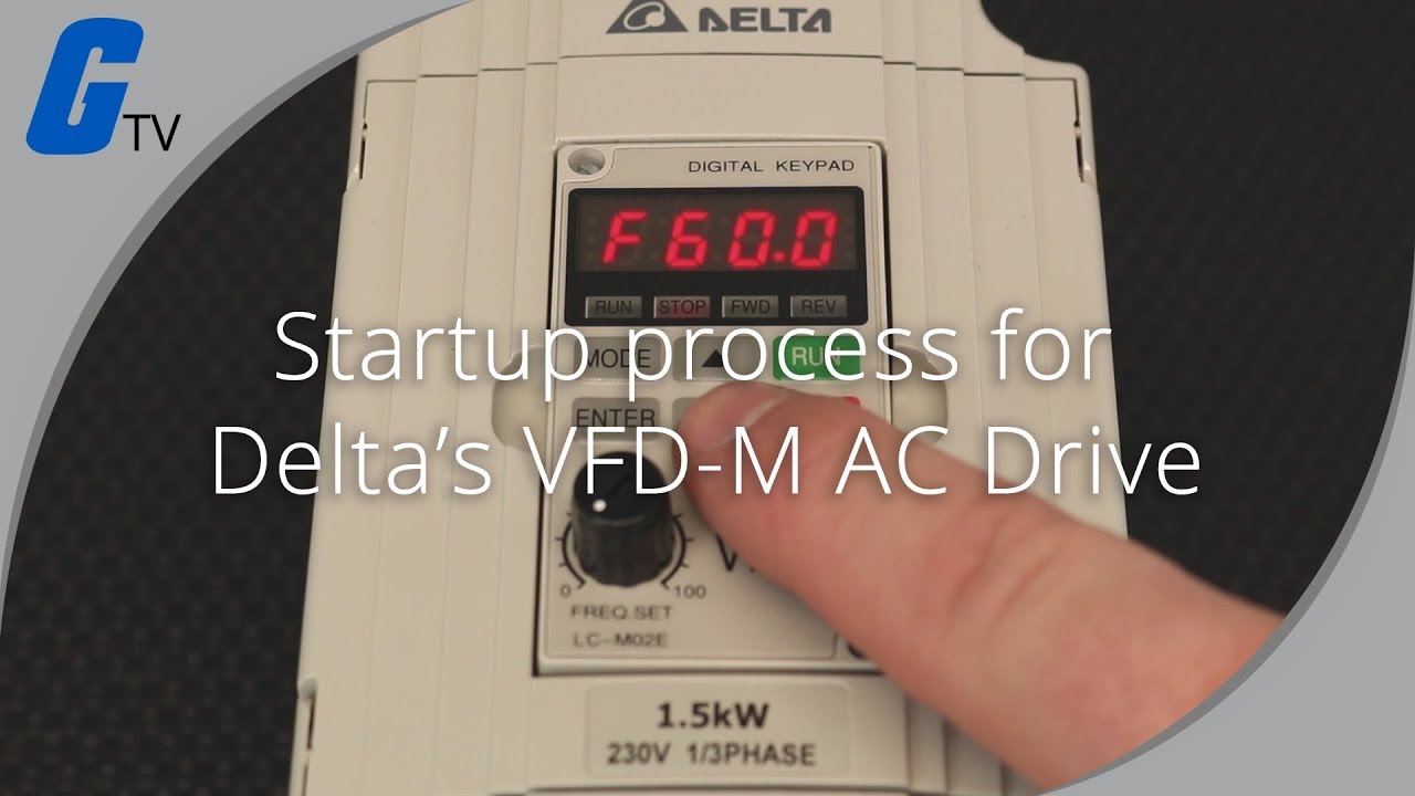 Процесс запуска привода переменного тока серии VFD-M компании Delta