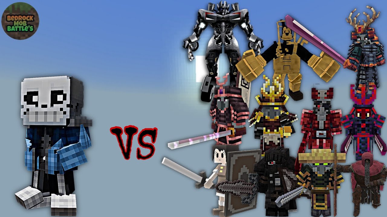 Sans vs Random Bosses | Minecraft Bedrock | Mob Battle