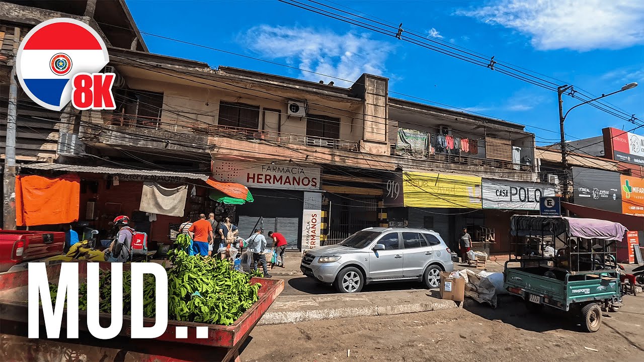 Asunción Paraguay Walk Tour 8K | From Mercado 4 to City Center | Real Life Streets & Sounds 2025