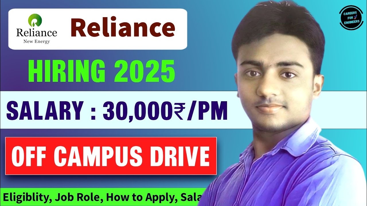 Reliance New Energy is Hiring 2025। Freshers। Diploma Engineers। Reliance Jobs 2025। Latest Jobs