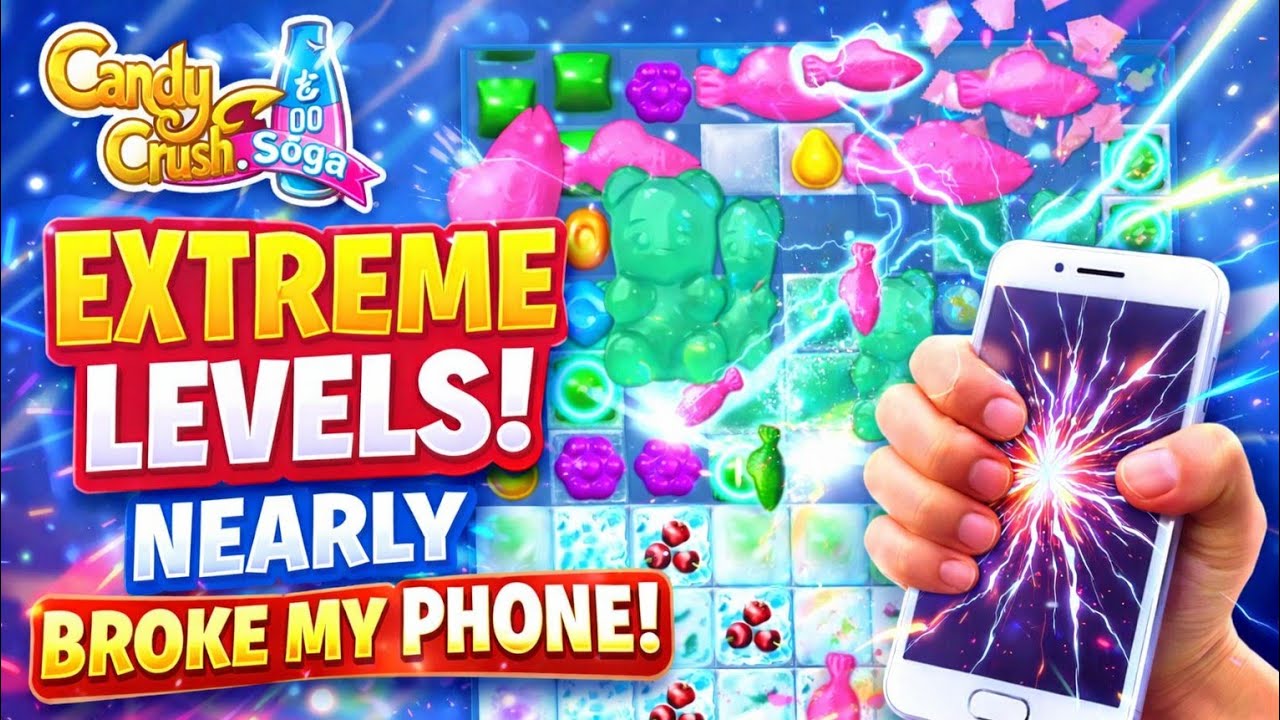 Candy Crush Soda Saga - EXTREME LEVELS! (NEARLY BROKE MY PHONE!)