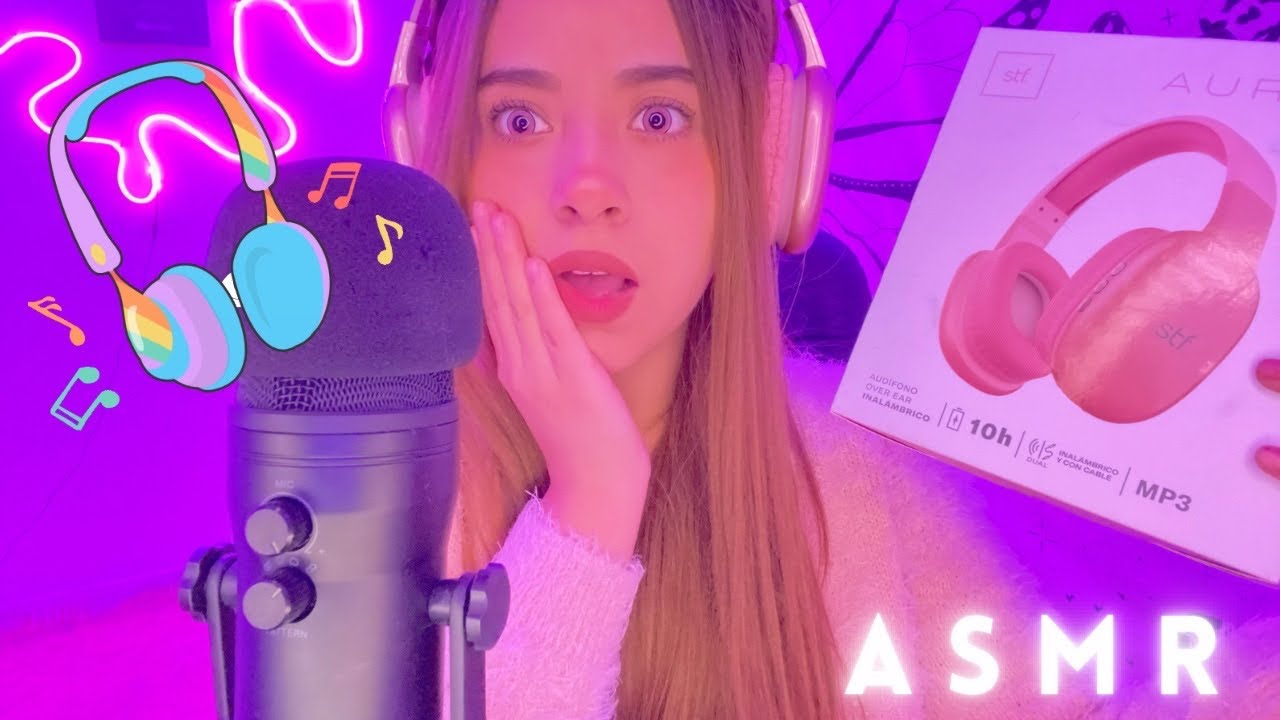 Compré los audífonos virales de tiktok | Unboxing relajante 🎧💗 | Andrea ASMR 🦋