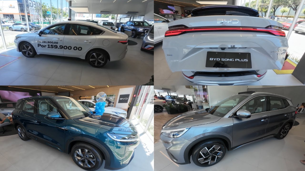 CARROS BYD em 2025 Yuan Plus, King, Yuan Pro e BYD Shark