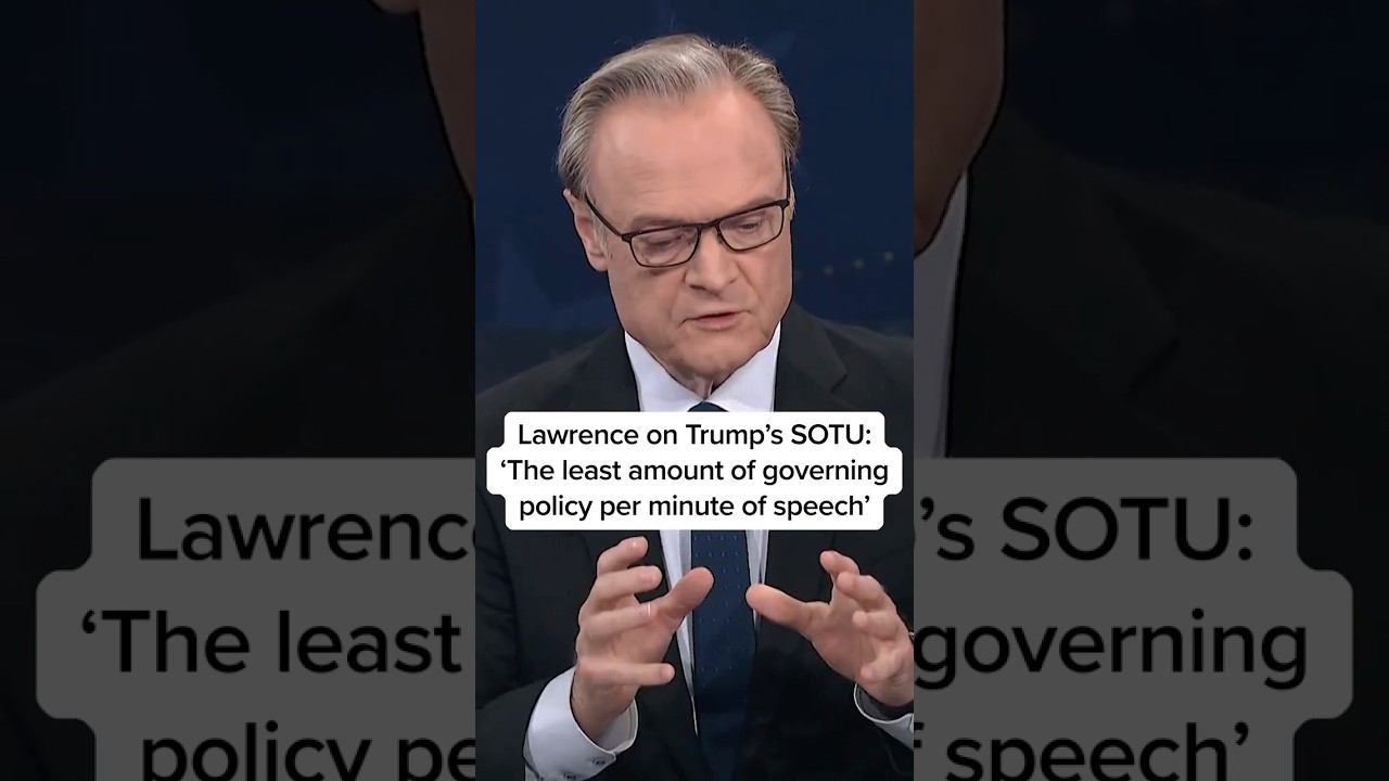 Lawrence on Trump's SOTU: 'The least amount of governing policy per minute of speech'