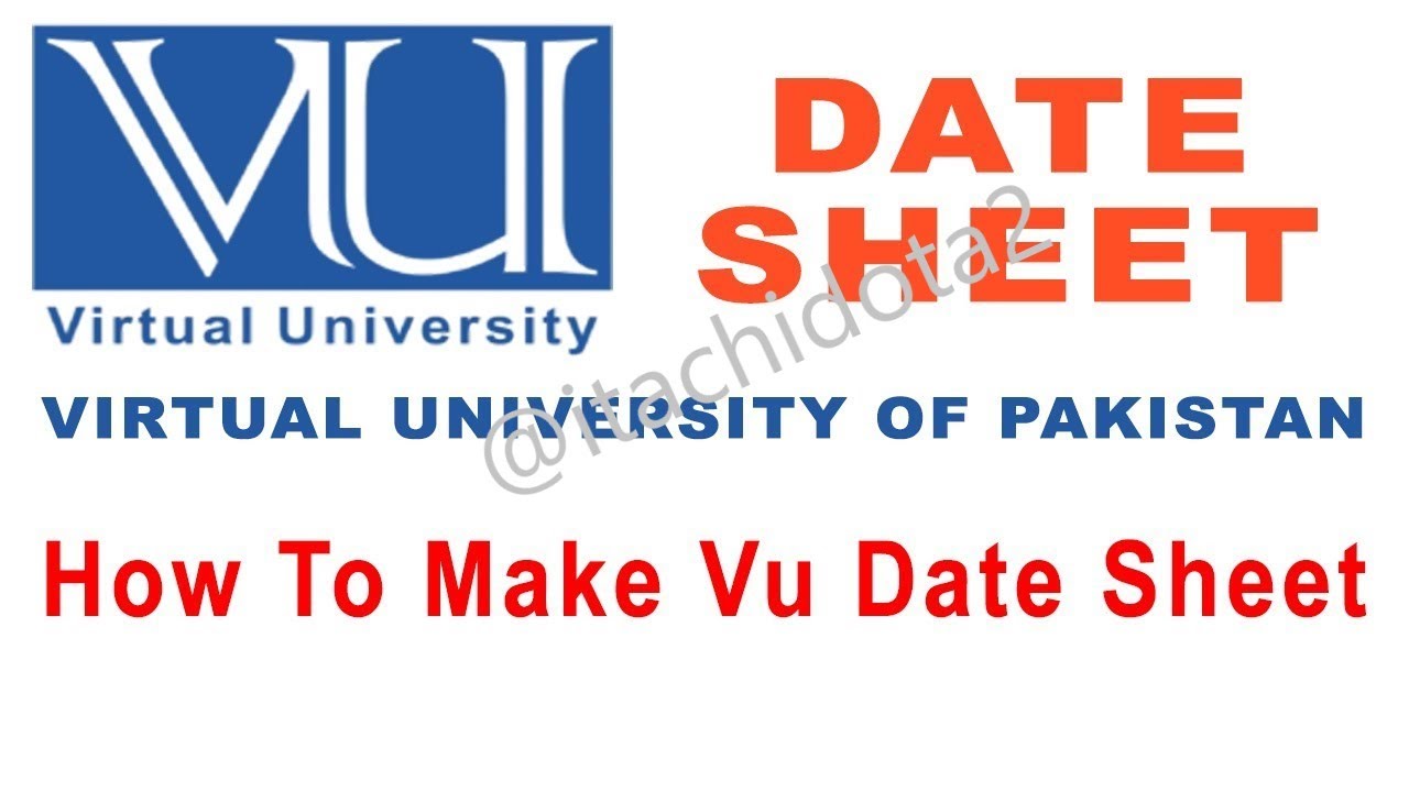 HOW to Make Your Date Sheet on VU | First Time VU Date Sheet August 2021 | No Wasting Time