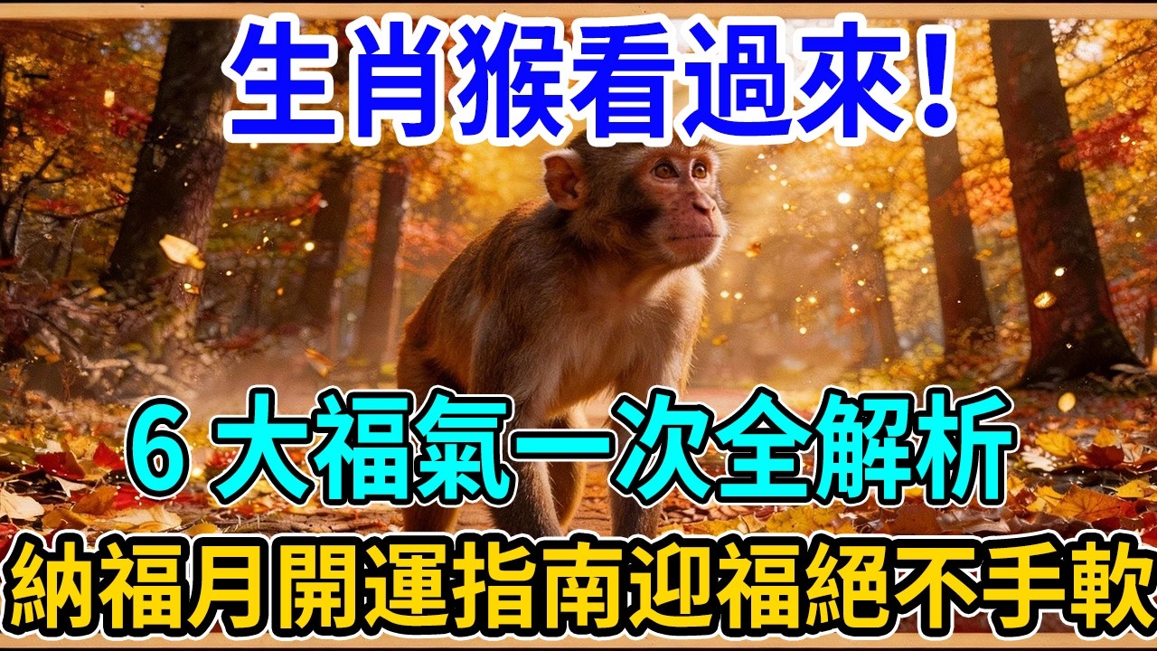 致屬猴的你：溫暖納福月已啟動，雙倍驚喜在路上，請自信迎接福氣！#生肖猴 #猴年運勢 #納福月 #好運連連 #福報 #好事成雙 #正能量
