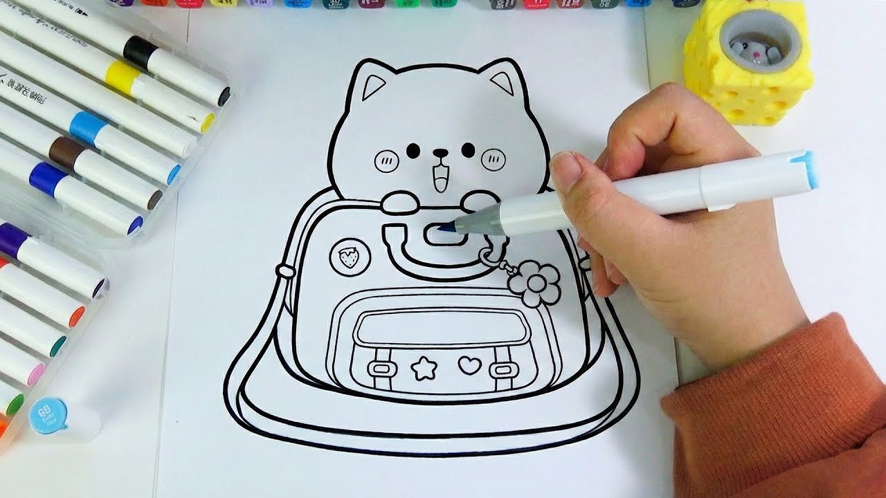 Coloring the Cutest School Bag! 🎒🎨