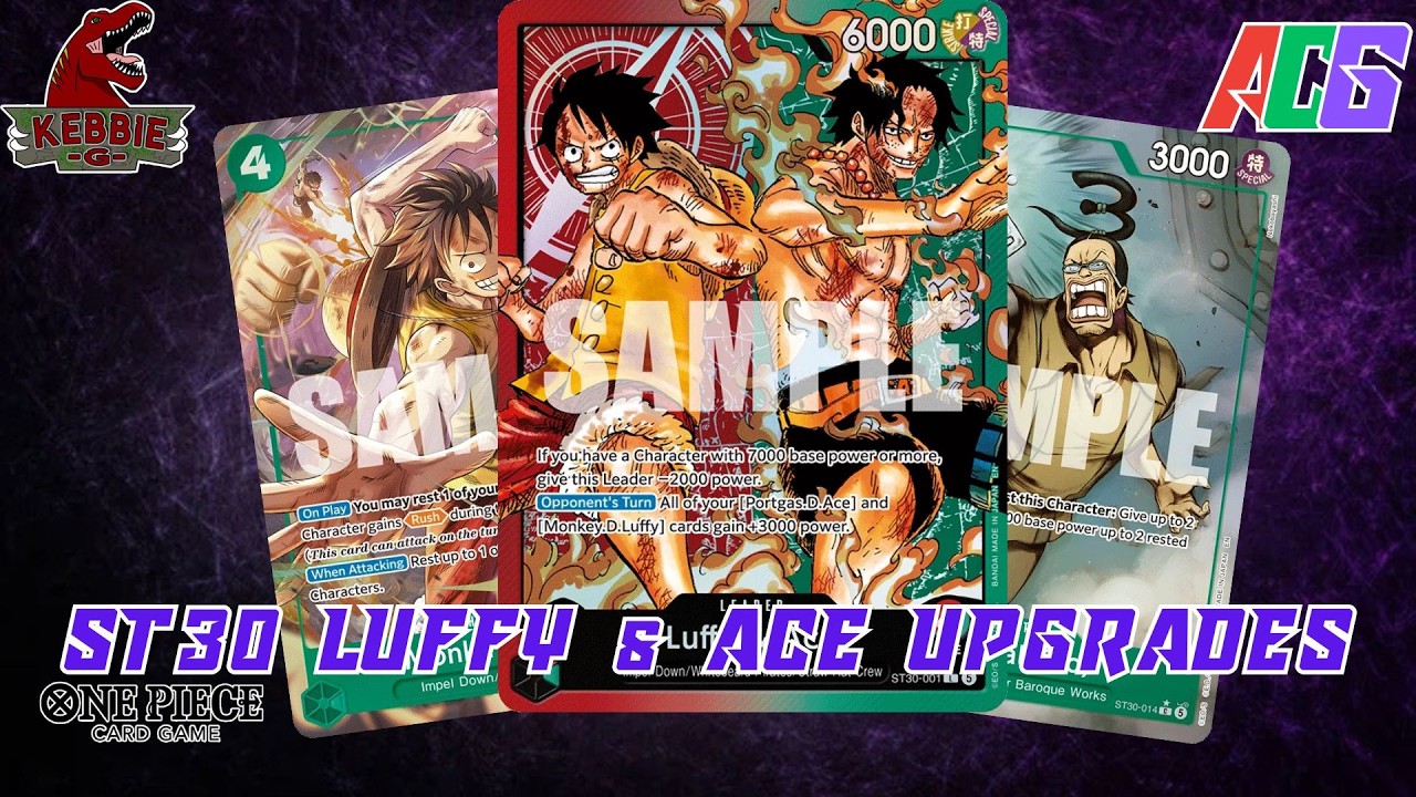 Стартовая колода 30 Красно-зеленые Луффи и Эйс | One Piece TCG | Улучшения за $30