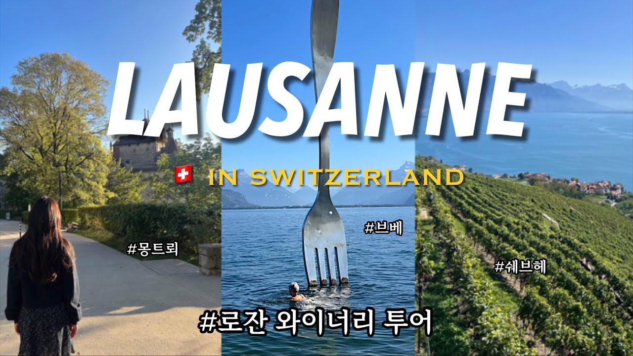 스위스 와이너리 투어 : 로잔 여행 하루코스‼️(쉐브헤 - 브베 - 몽트뢰 - 시옹성) [스위스 여행🇨🇭Ep.1]