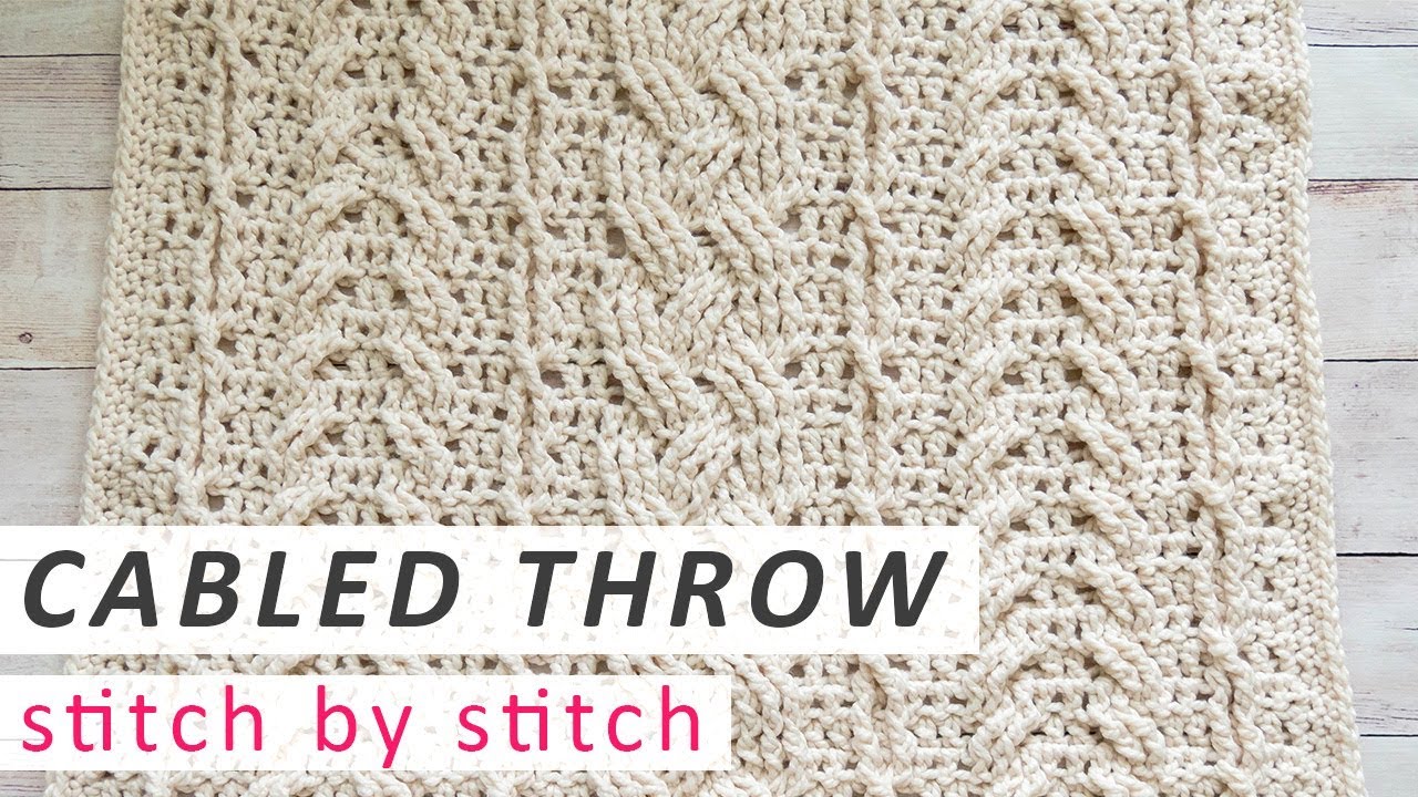 Crochet the Heirloom Cabled Throw Blanket