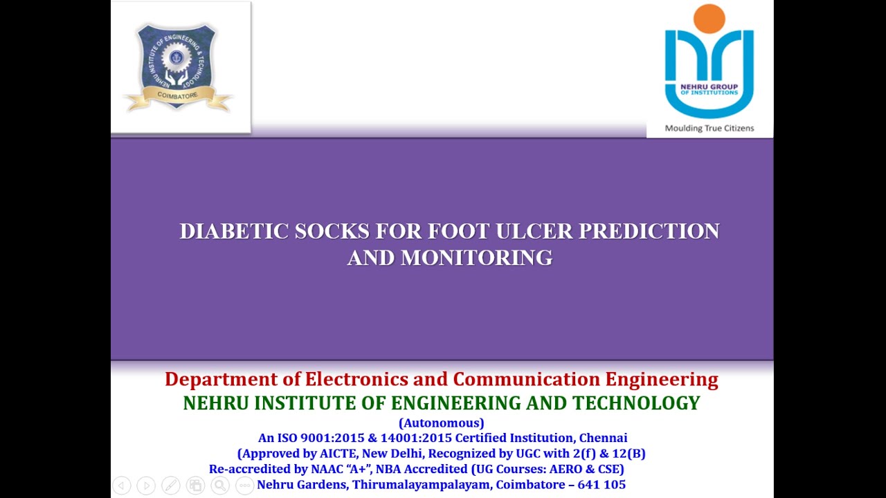 DIABETIC SOCKS FOR FOOT ULCER PREDICTION AND MONITORING | ECE FINAL YEAR PROJECT 2024 | NIET NGI
