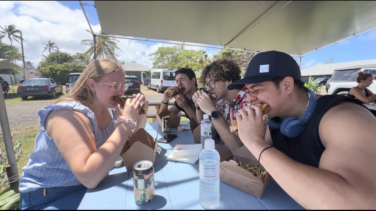 Kahuku foodtrucks in Northshore Oahu, Hawaii