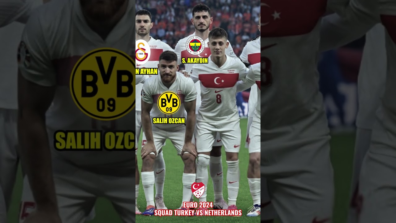 TURKEY SQUAD TEAM EURO 2024 VS NETHERLANDS #bintangbola