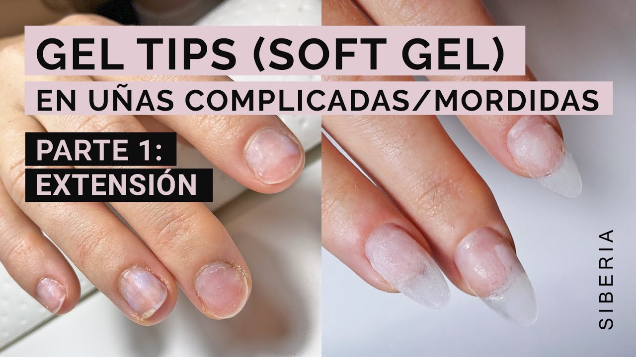 GEL TIPS NAILS (soft gel) 💅 Extensión con GEL TIPS PRESS ON en uñas complicadas / mordidas