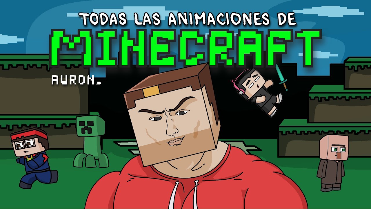 Todas las animaciones de Minecraft de AURON | Recopilación (Axozer, JuansGuarnizo, Focus, Fargan...)