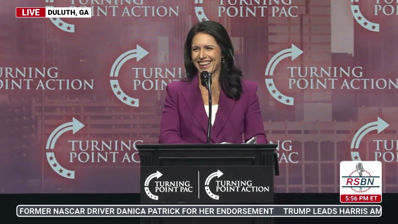 FULL SPEECH: Tulsi Gabbard Delivers Remarks at Turning Point Rally in Duluth, GA - 10/23/24