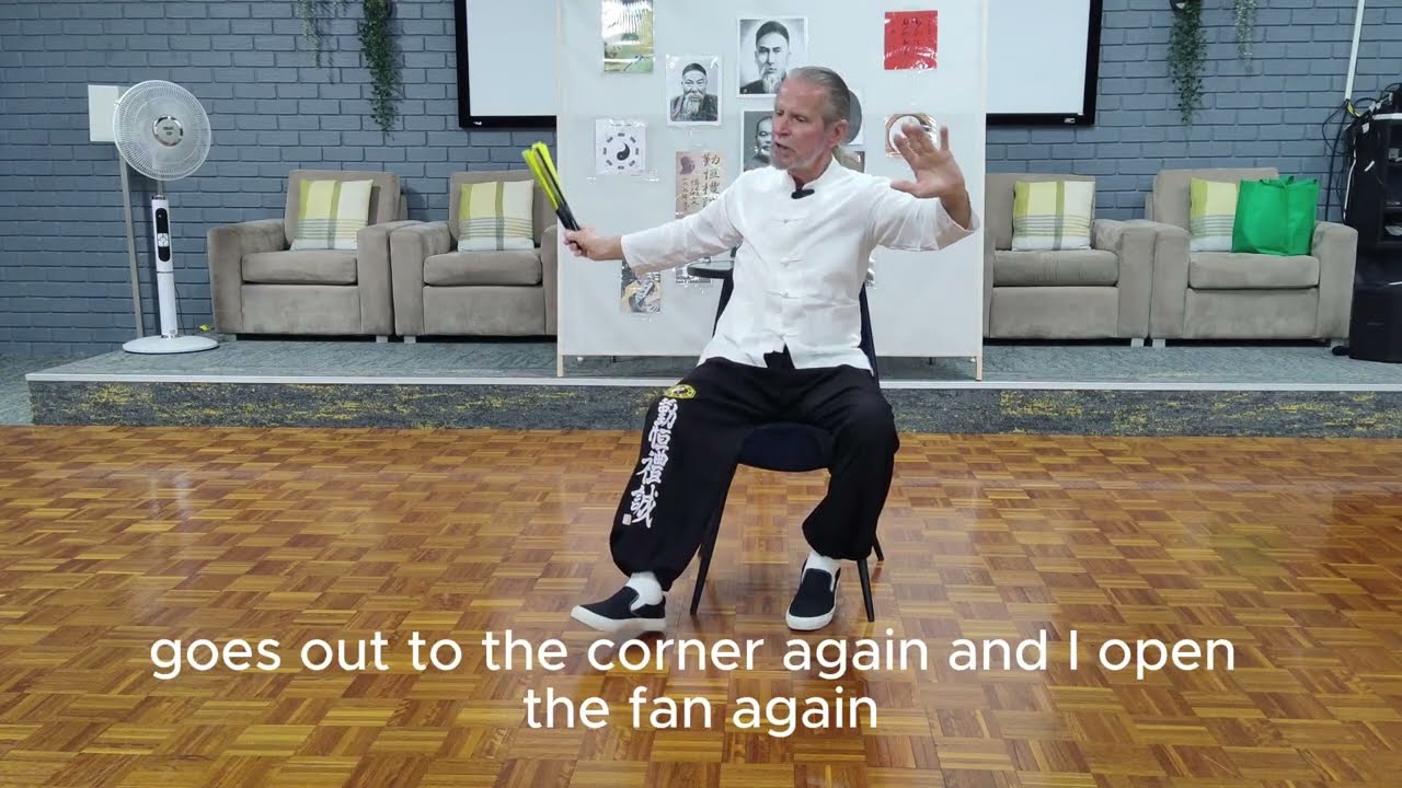 Tai Chi Yang Style Seated Tai Chi 18 Fan Form.