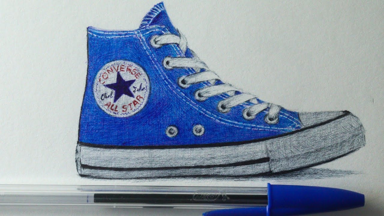 Como desenhar um sapato All Star com canetas PASSO A PASSO narrado