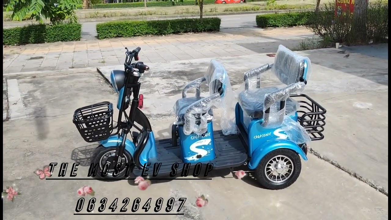 รถสามล้อไฟฟ้า แบบ 2 ที่นั่ง และปรับเป็นกะบะ รุ่นใหม่ #สามล้อ #รถไฟฟ้า #สามล้อไฟฟ้า