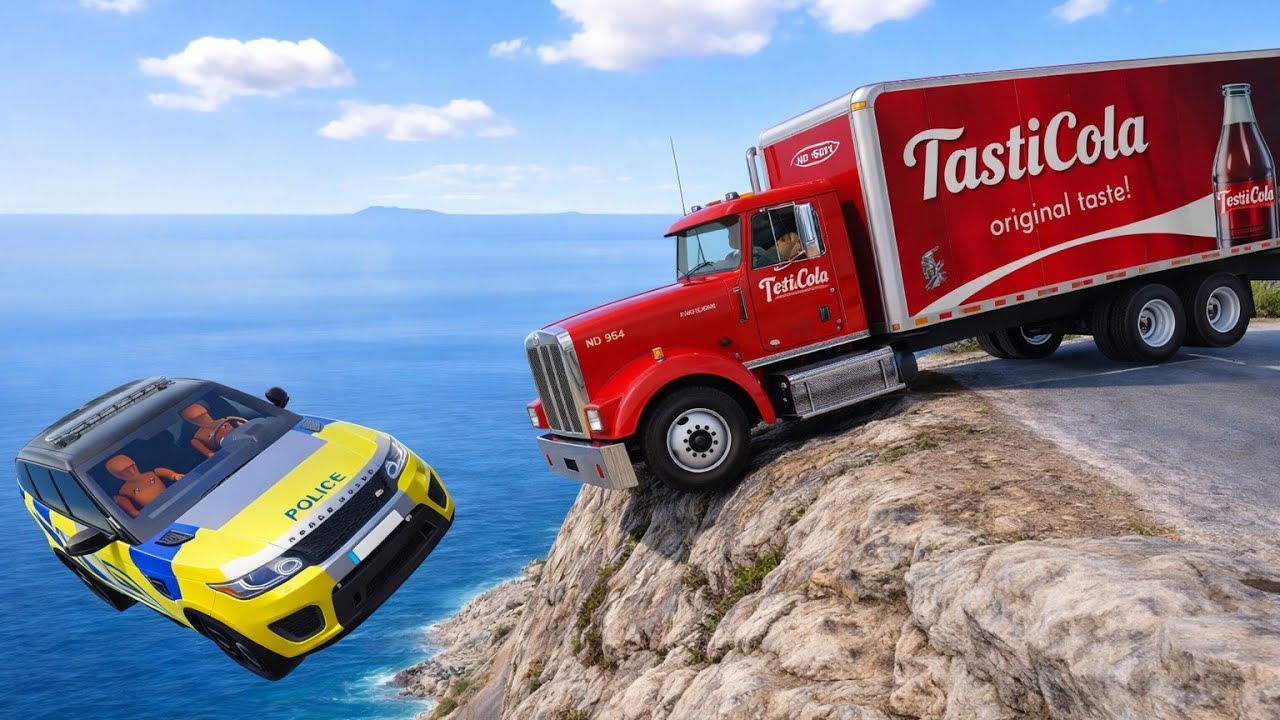 Car vs Gaint Truck Dangerous Mountains 💥 | Beamng drive Episode 67!