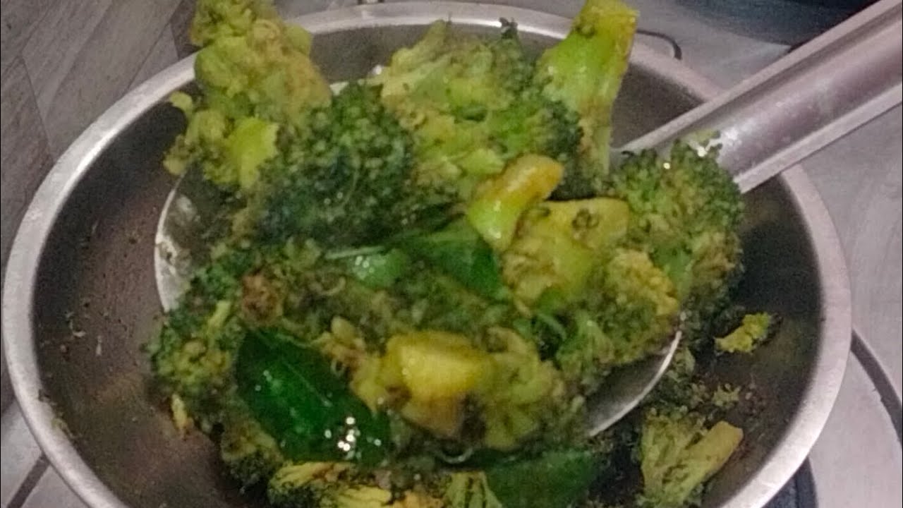 ப்ரோக்கோலி மிளகு வறுவல் | பச்சை பூக்கோசு | Broccoli pepper fry