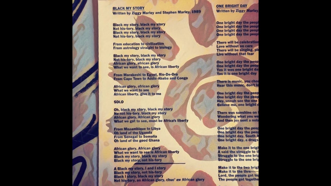 BlssdByGod Presents: First Spin #1 - Black My Story (Not History) Ziggy Marley And The Melody Makers